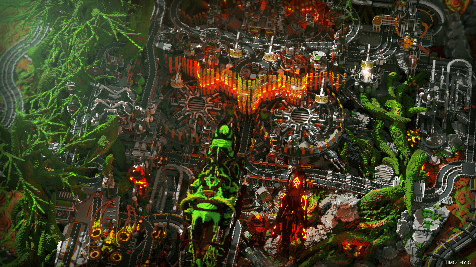 Main city of alien swamp by Timothy