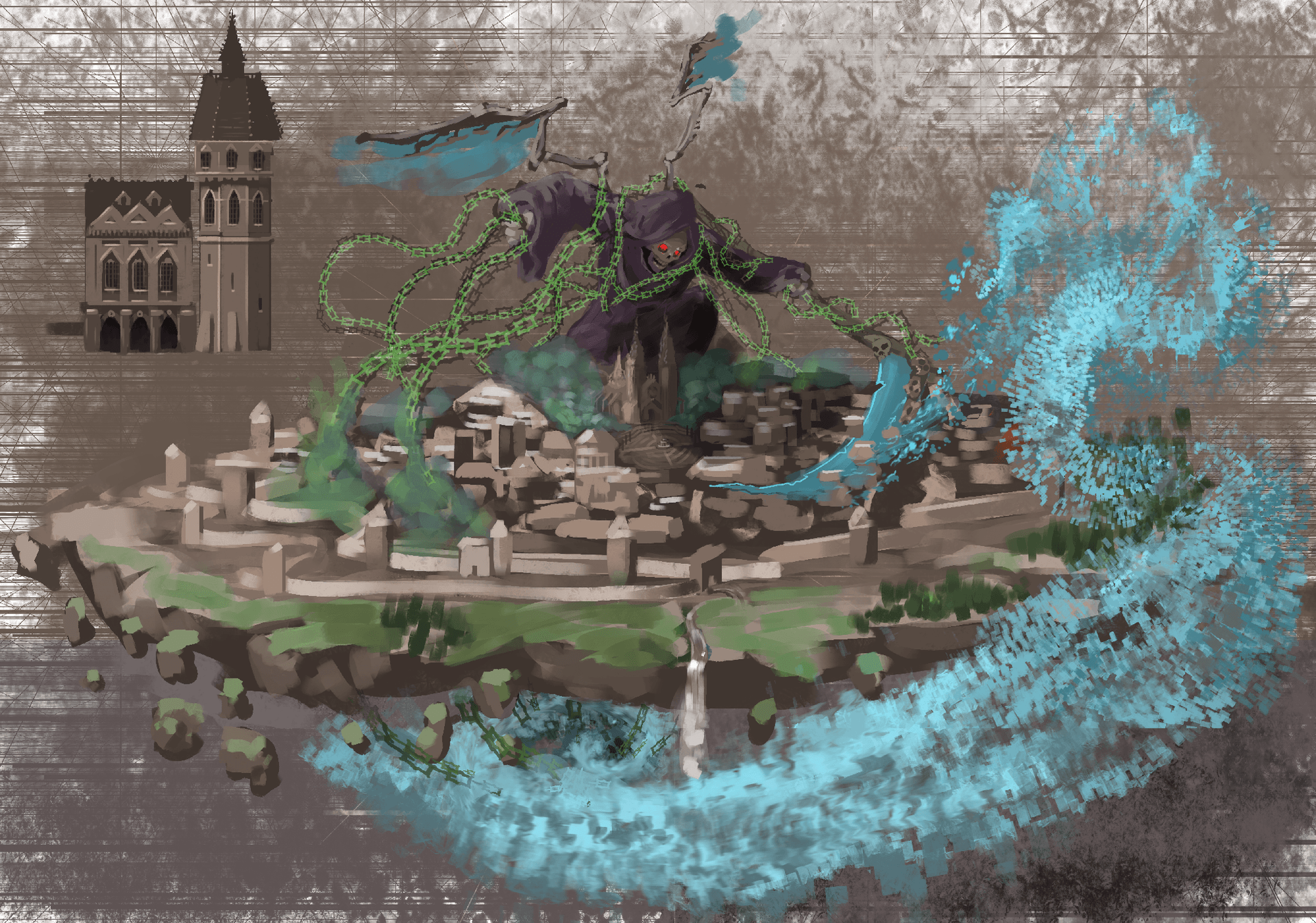 Concept art of the Velt Hub